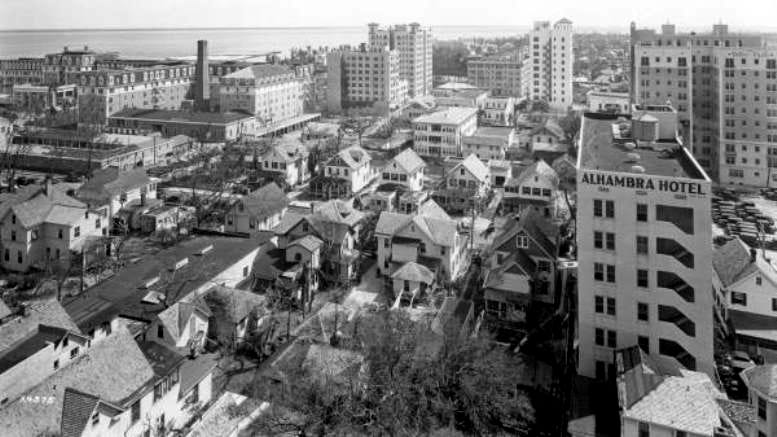 View of the Miami skyline including the Alhambra Hotel on September 28, 1926. Courtesy of Florida State Archives.