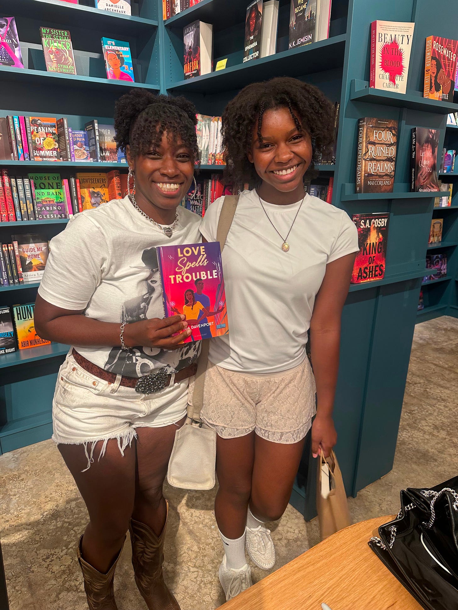 Nia and her 12-year-old daughter during the launch event at Kindred Stories