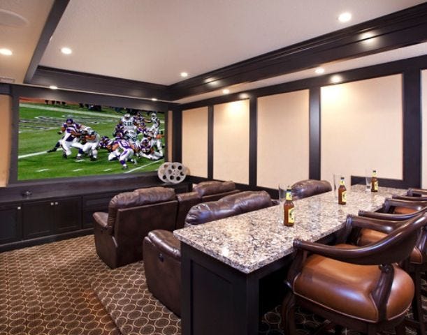 How to organize your media room so that everyone can enjoy it | Man Crafted Man Caves | Movie ...