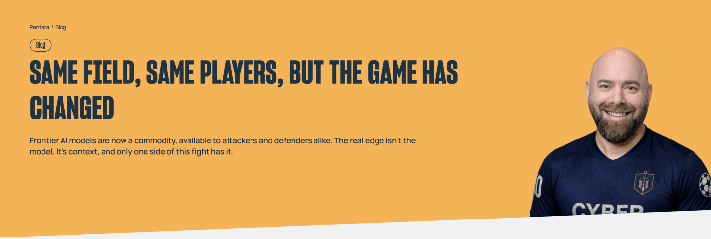 Hero section of the blog built for the Changing the Cyber Game campaign.