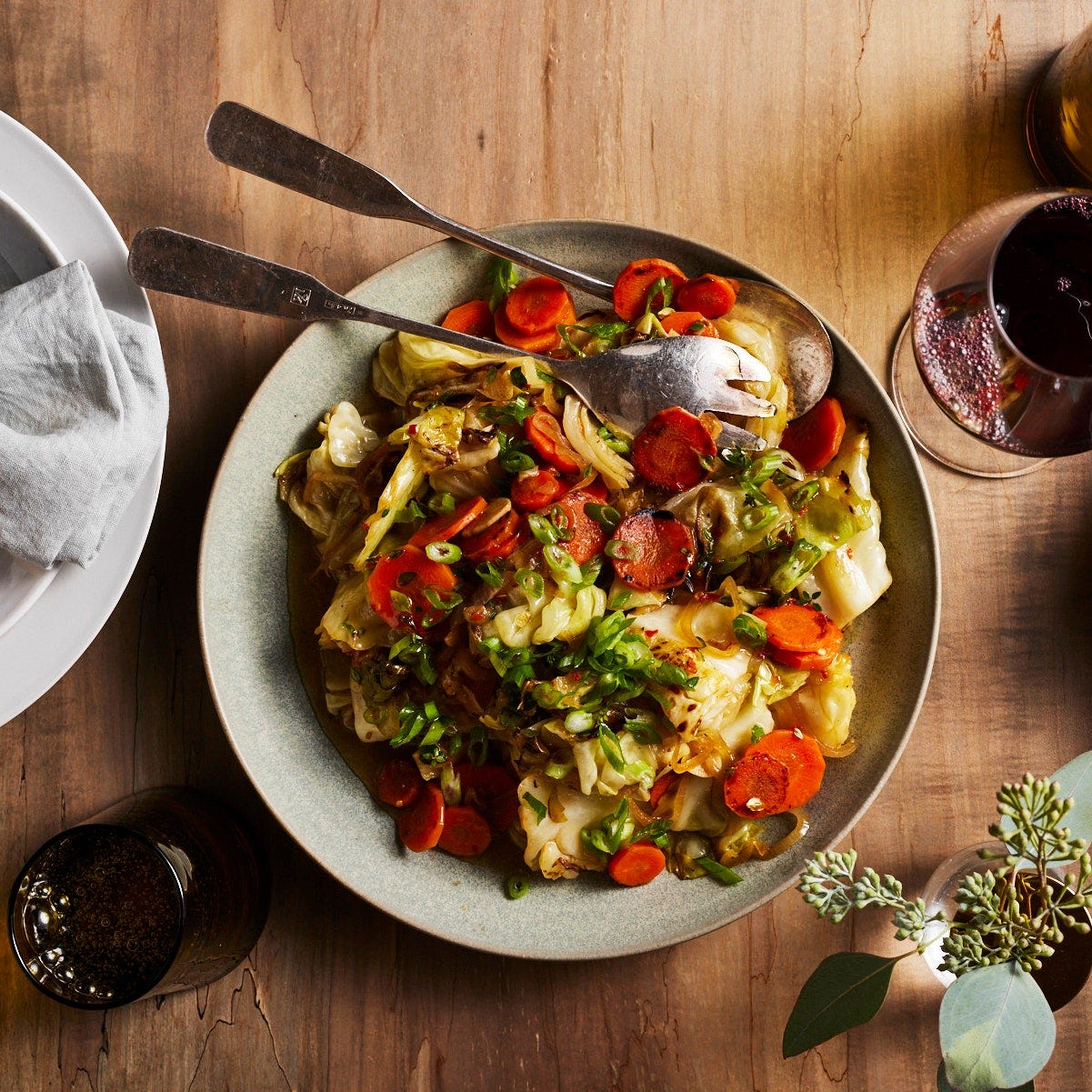 Charred Cabbage and Carrots recipe