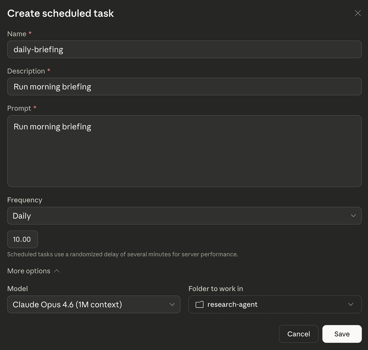 Scheduled task configuration and setup Scheduled task configuration and setup