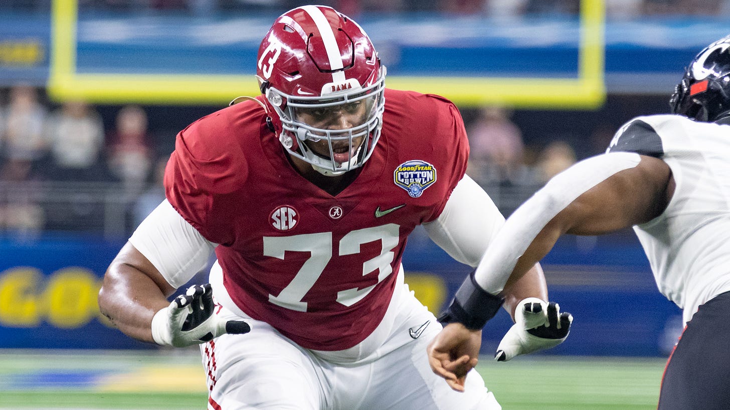 NFL Combine 2022: Alabama's Evan Neal weighed 370 in eighth grade | NBC  Sports