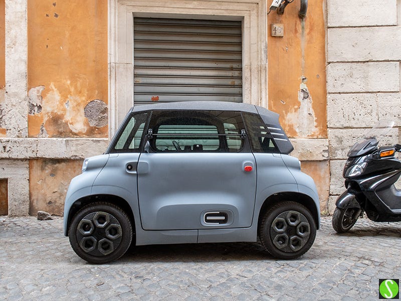 Citroen Ami electric car in Rome
