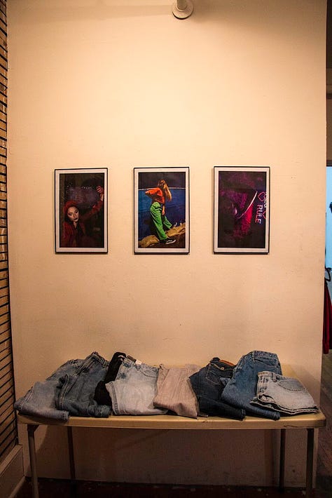 Gallery views from ThriftEd Mag pop-up thrift shop concept.