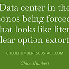 Data center in the Poconos being forced by what looks like literal nuclear option extortion.