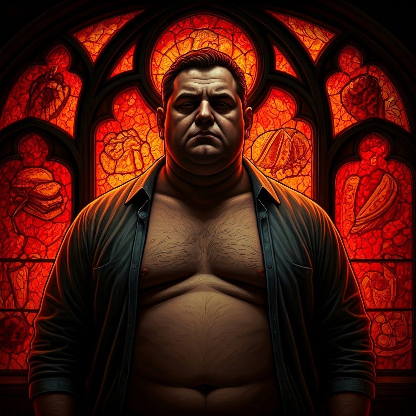 Man with eating disorder and dad bod Man with eating disorder and dad bod