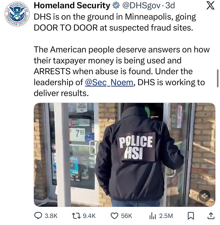 Screenshots showing X posts about Nick Shirley’s video. 