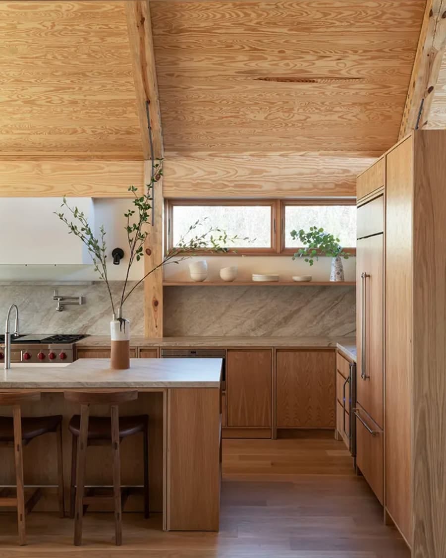 kitchen designed from wood including plywood vaulted ceiling kitchen designed from wood including plywood vaulted ceiling