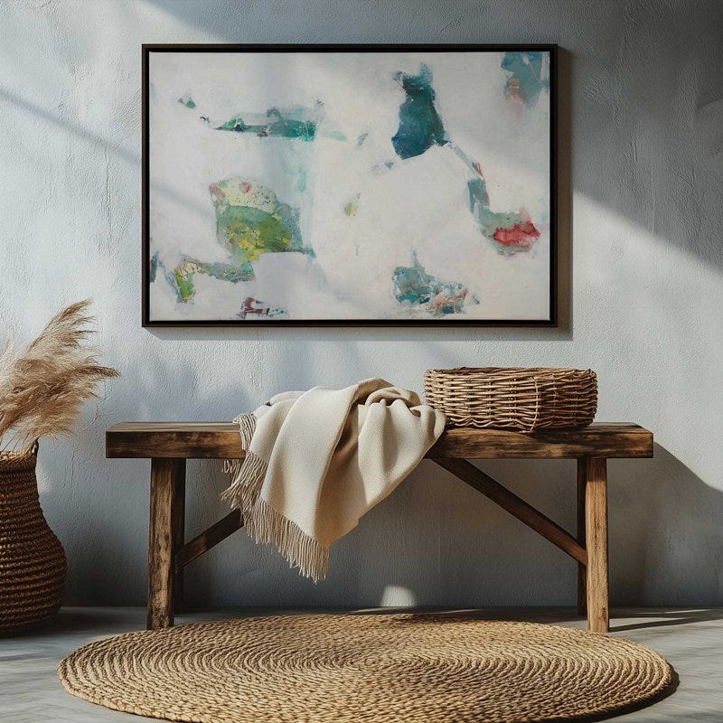 Its So Much Easier to Breathe by Jocelyn Elizabeth Canvas Art Print, 12" H x 16" W, Black, Floater Frame