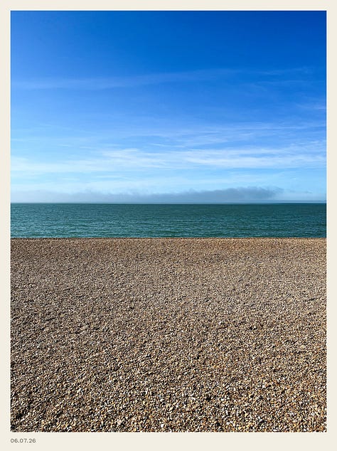 3 views of the English coast, in colour and monochrome