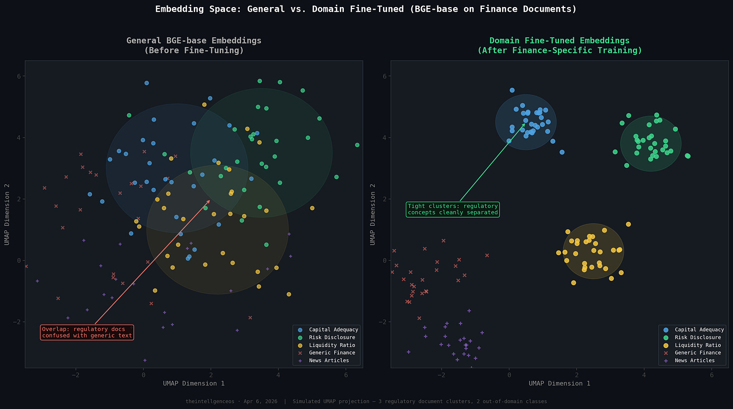 Embedding Space: Before and After Domain Fine-Tuning Embedding Space: Before and After Domain Fine-Tuning