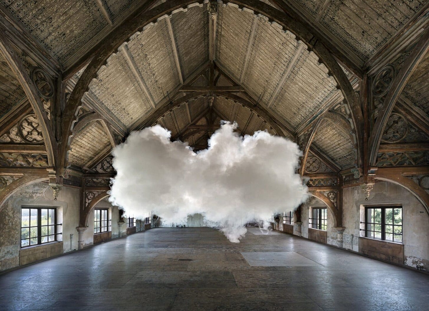 Berndnaut Smilde, Nimbus Metaal Kathedraal_2020_125x173cm_C-type print_framed, We Like Art