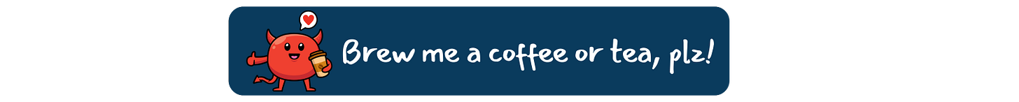 If you enjoyed reading, send a tip via Ko-Fi. Image of a little monster with a coffee cup.