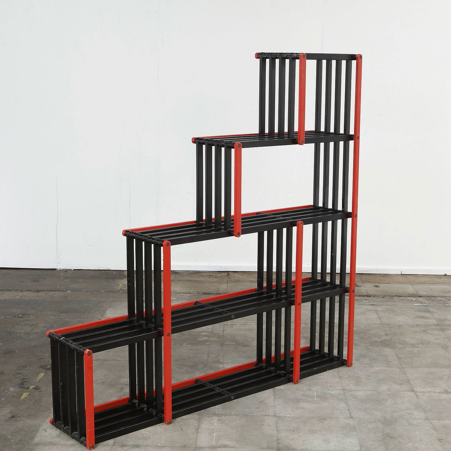 Collapsable Wooden Bookcase, Italy, 1980s