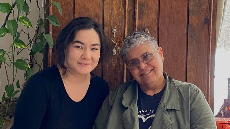 Kailey Karahkwinéhtha Nicholas and Diane Labelle are representatives of the 2S Indigiqueer Circle. 