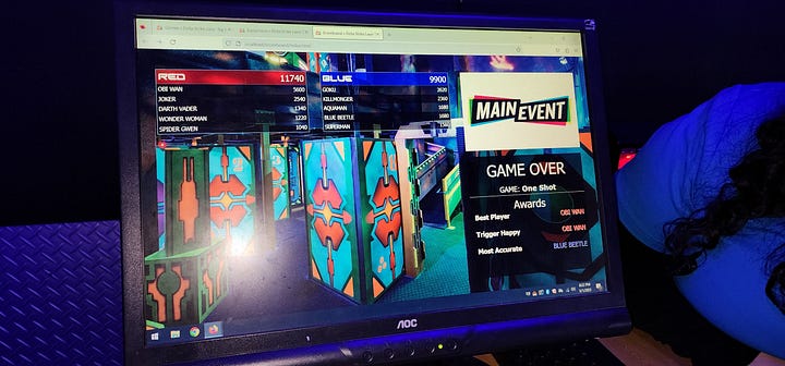 Scores from Laser Tag