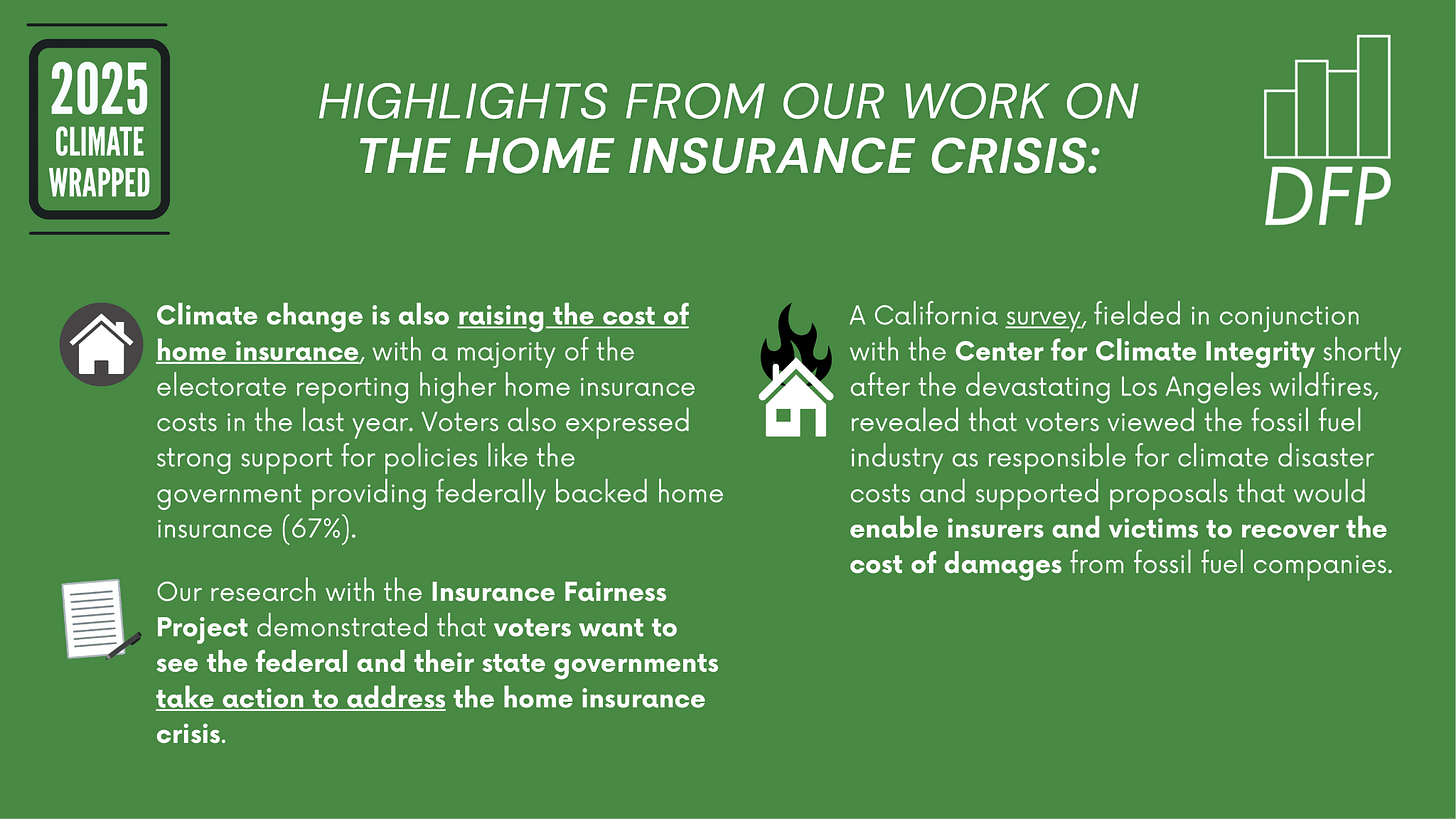 graphic showing highlights from our work on home insurance