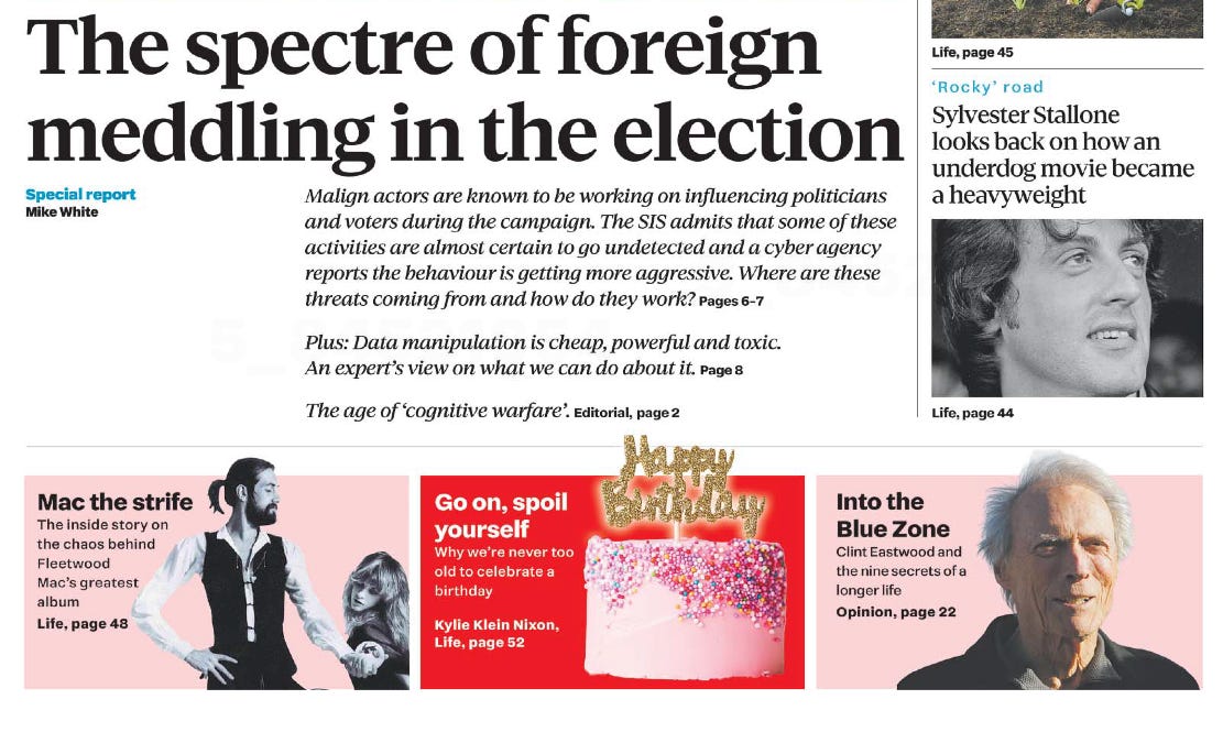 In the papers on Oct 4
