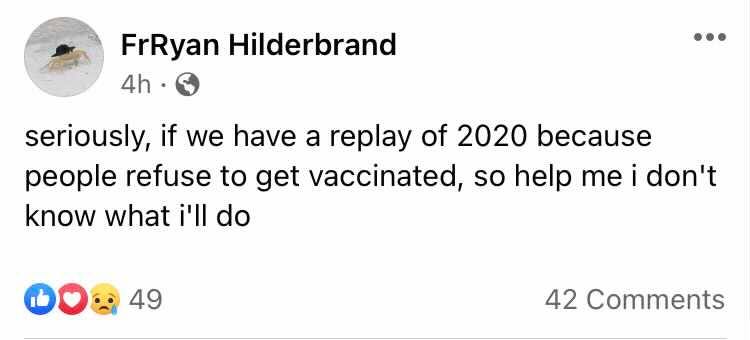 ‘seriously, if we have a replay of 2020 because people refuse to get vaccinated, so help me I don’t know what I’ll do’ ‘seriously, if we have a replay of 2020 because people refuse to get vaccinated, so help me I don’t know what I’ll do’