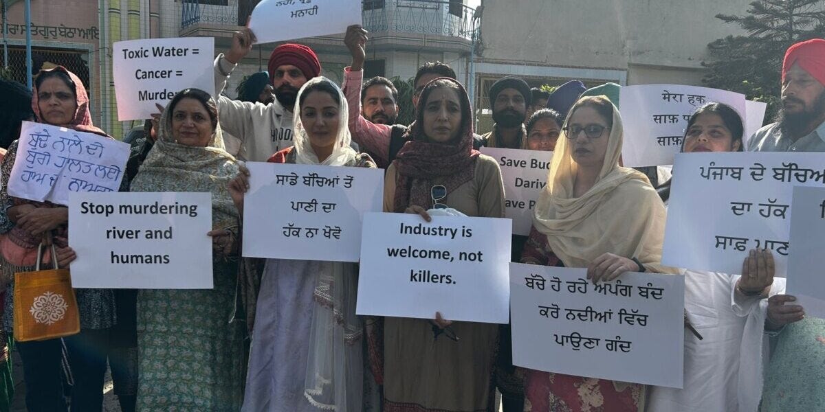 After Massive Protest, Activists Set Deadline For Punjab Govt to Stop Flow of Toxic Waste Into Sutlej After Massive Protest, Activists Set Deadline For Punjab Govt to Stop Flow of Toxic Waste Into Sutlej