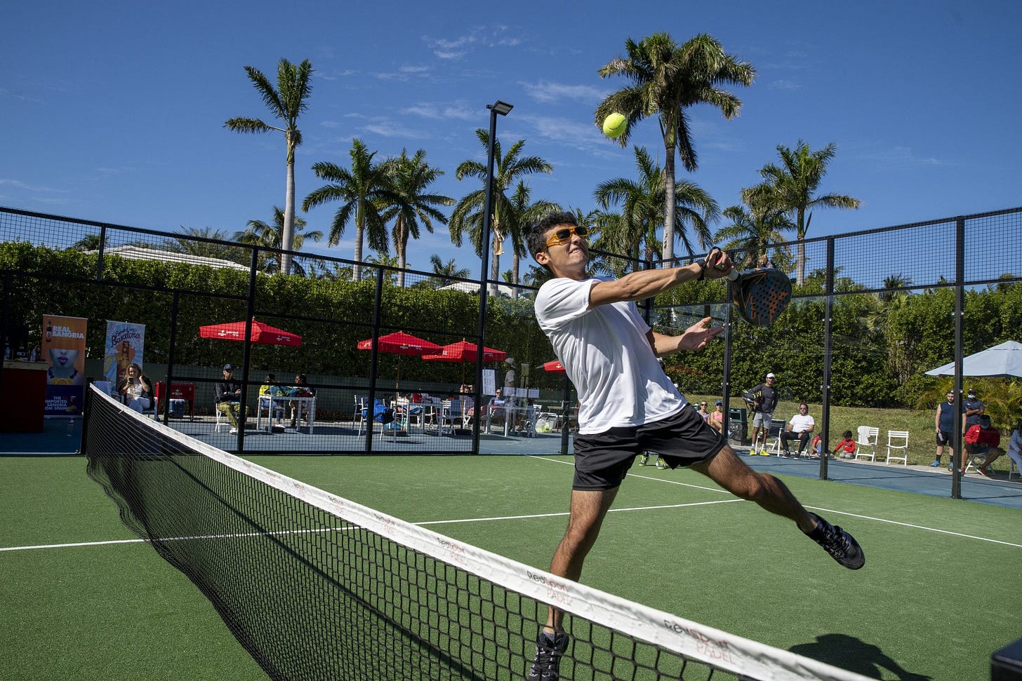 Man playing padel at a Florida padel club