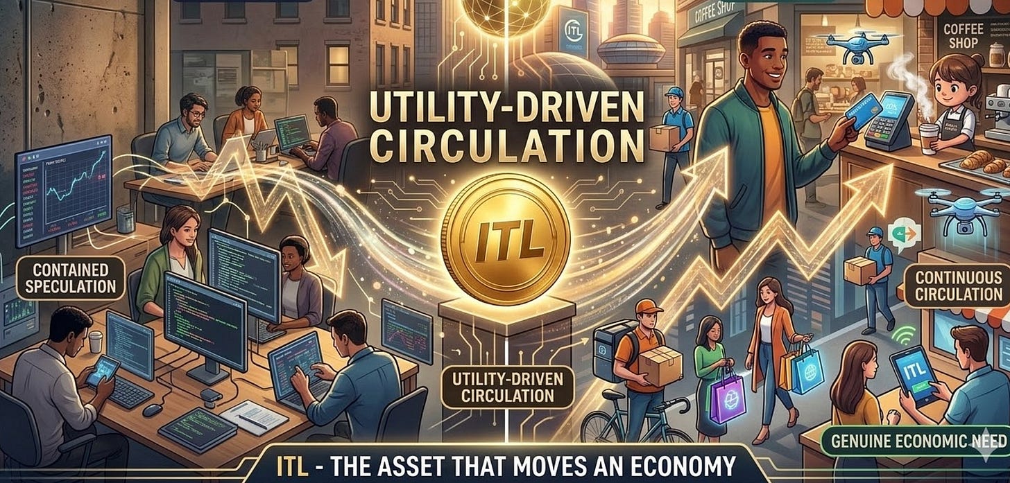 Beyond trading volume: how real-world usage drives ITL circulation.