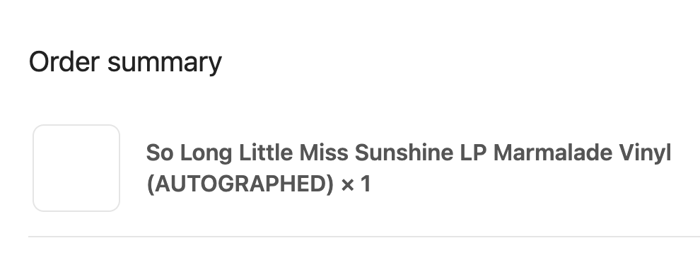 So Long Little Miss Sunshine LP Marmalade Vinyl (AUTOGRAPHED) × 1 So Long Little Miss Sunshine LP Marmalade Vinyl (AUTOGRAPHED) × 1