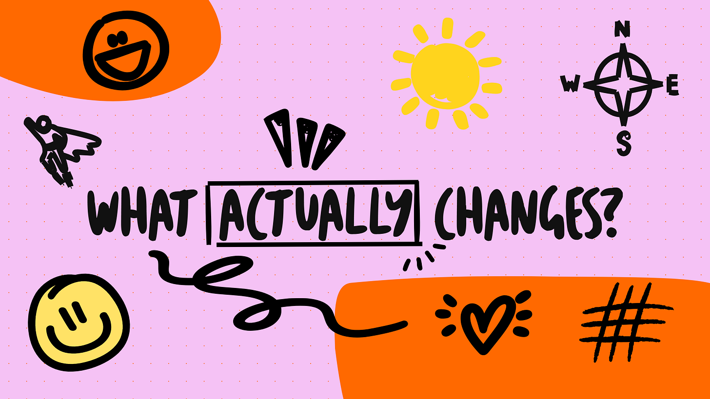 What Actually Changes What Actually Changes