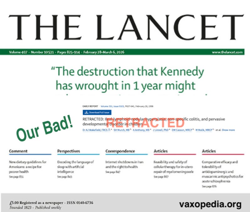 A Reminder That The Lancet is Partly to Blame for the Destruction That Kennedy Has Wrought