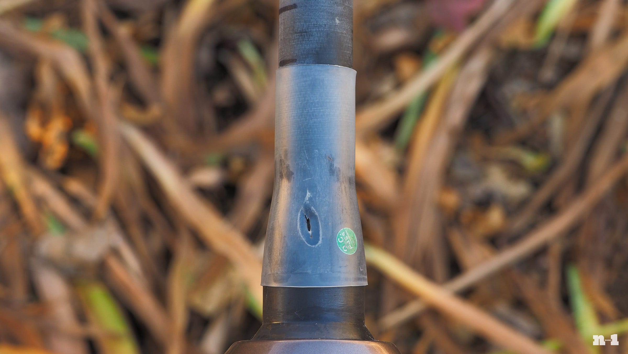 Shrink wrap on steerer tube