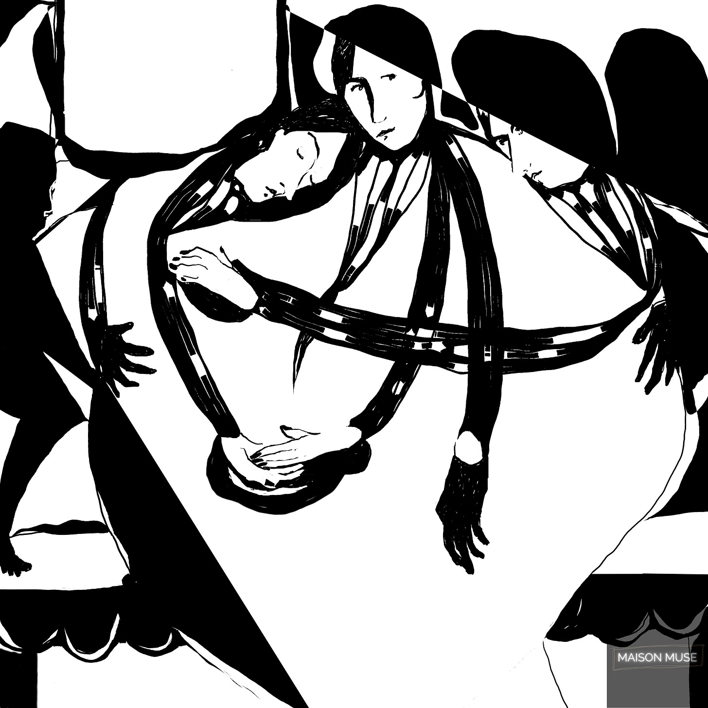 Christine Philipp drawing black and white