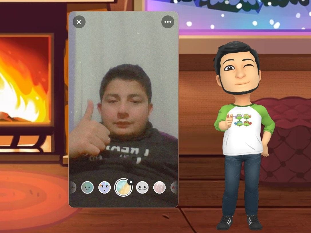 Ejemplo de como se ve un avatar en Snap. Ejemplo de como se ve un avatar en Snap.