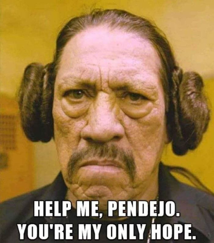 This may contain: an old man with headphones on and the caption reads, when you have to cover ur ears so you don't hear any star wars spoil spoil spoil