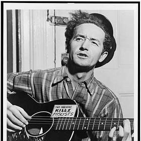 Woody Guthrie used songs to sort out his feelings and ideas, and to build connection