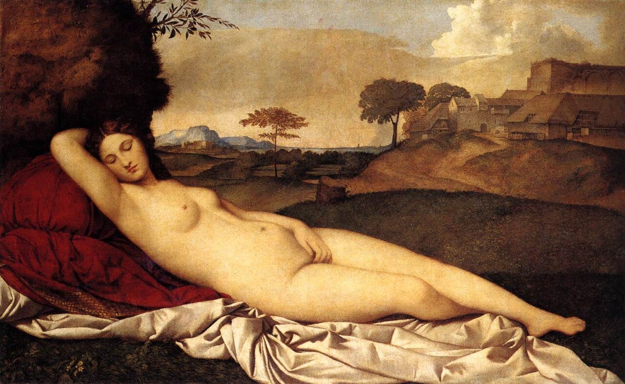 Giorgione, Sleeping Venus, about 1510 Giorgione, Sleeping Venus, about 1510