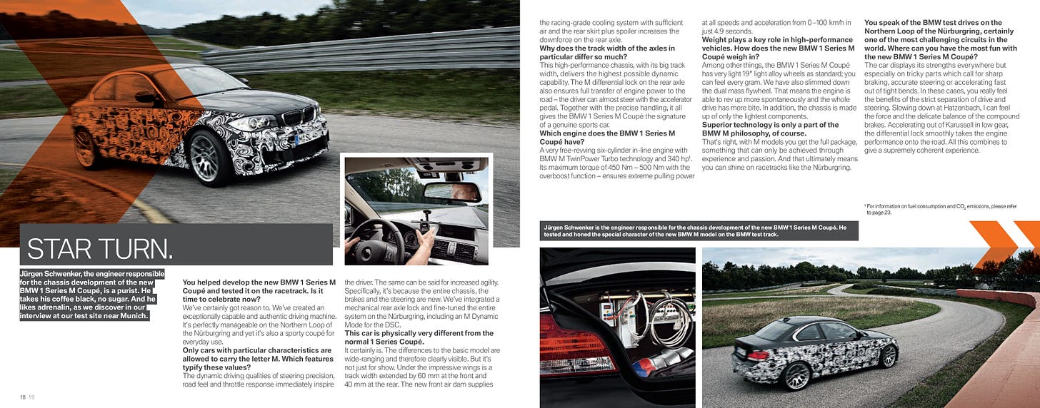 BMW 1M 2010 brochure BMW 1M 2010 brochure