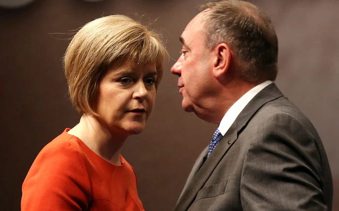 Nicola Sturgeon and Alexander Salmond Nicola Sturgeon and Alexander Salmond