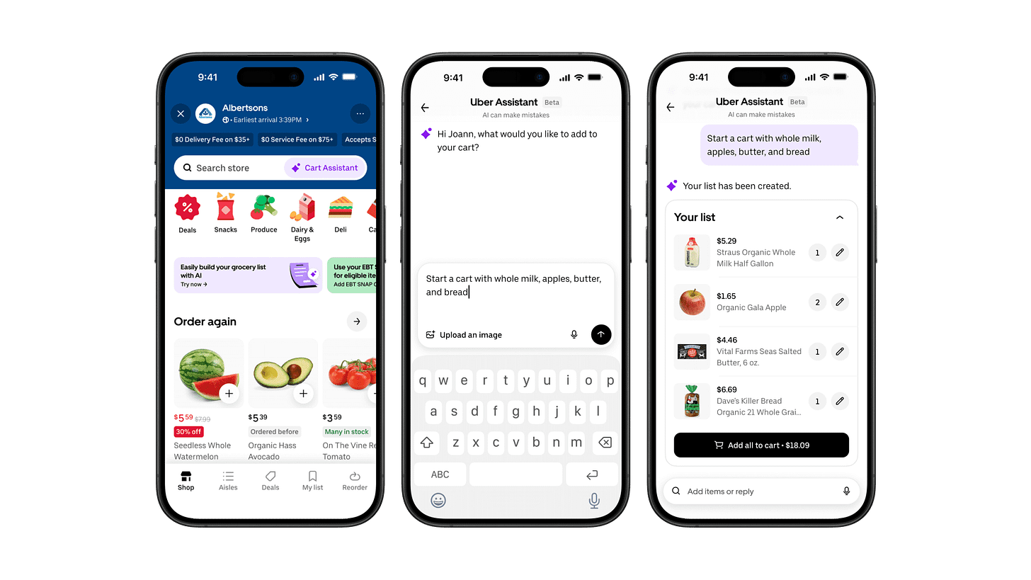 Uber Eats AI assistant.