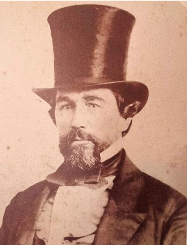A portrait of 19th century business tycoon Alexander Majors, who just so happens to be Travis Kelce's doppelgänger
