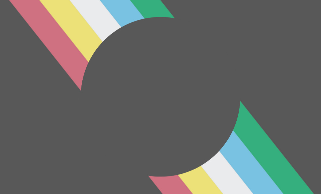 Disability Pride Flag with a large charcoal circle in the middle to focus on the loss of disabled lives. 