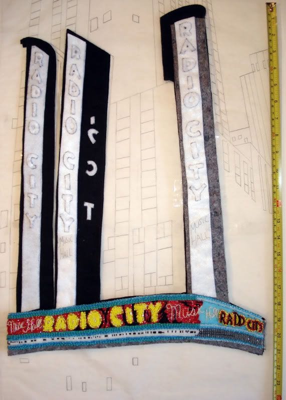 beaded radio city music hall bead embroidery painting nyc taxi street scene theatre district christmas spectacular festivus beaded radio city music hall bead embroidery painting nyc taxi street scene theatre district christmas spectacular festivus