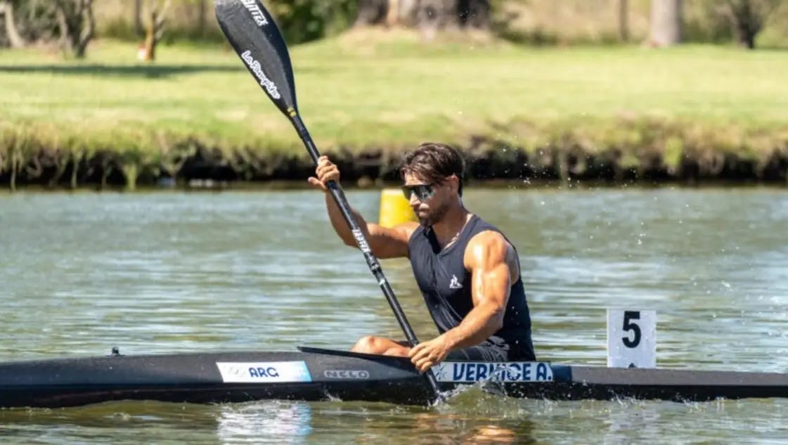 Canotaje: Agustín Vernice comenzó el año siendo tricampeón nacional