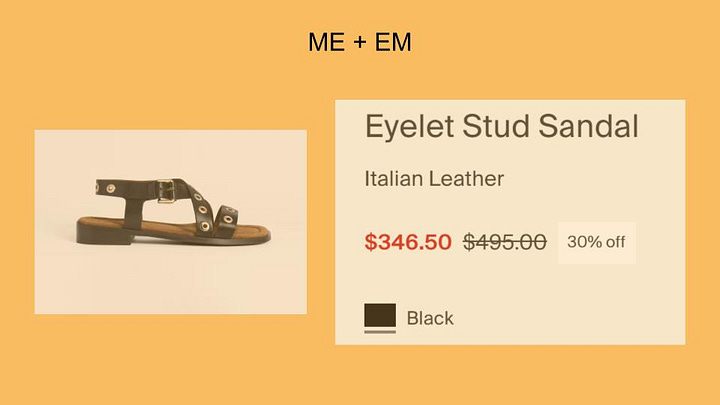 ME + EM eyelet stud sandals