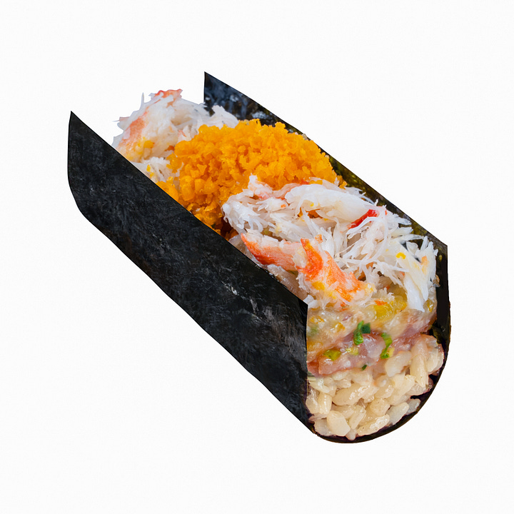 The Hotate with Uni Paste and Snow Crab & Negitoro hand rolls