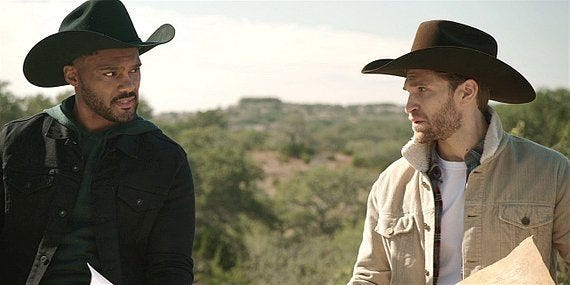 Walker Gay Liam and Trey riding bareback together on Nudge 2.10. Walker Gay Liam and Trey riding bareback together on Nudge 2.10.