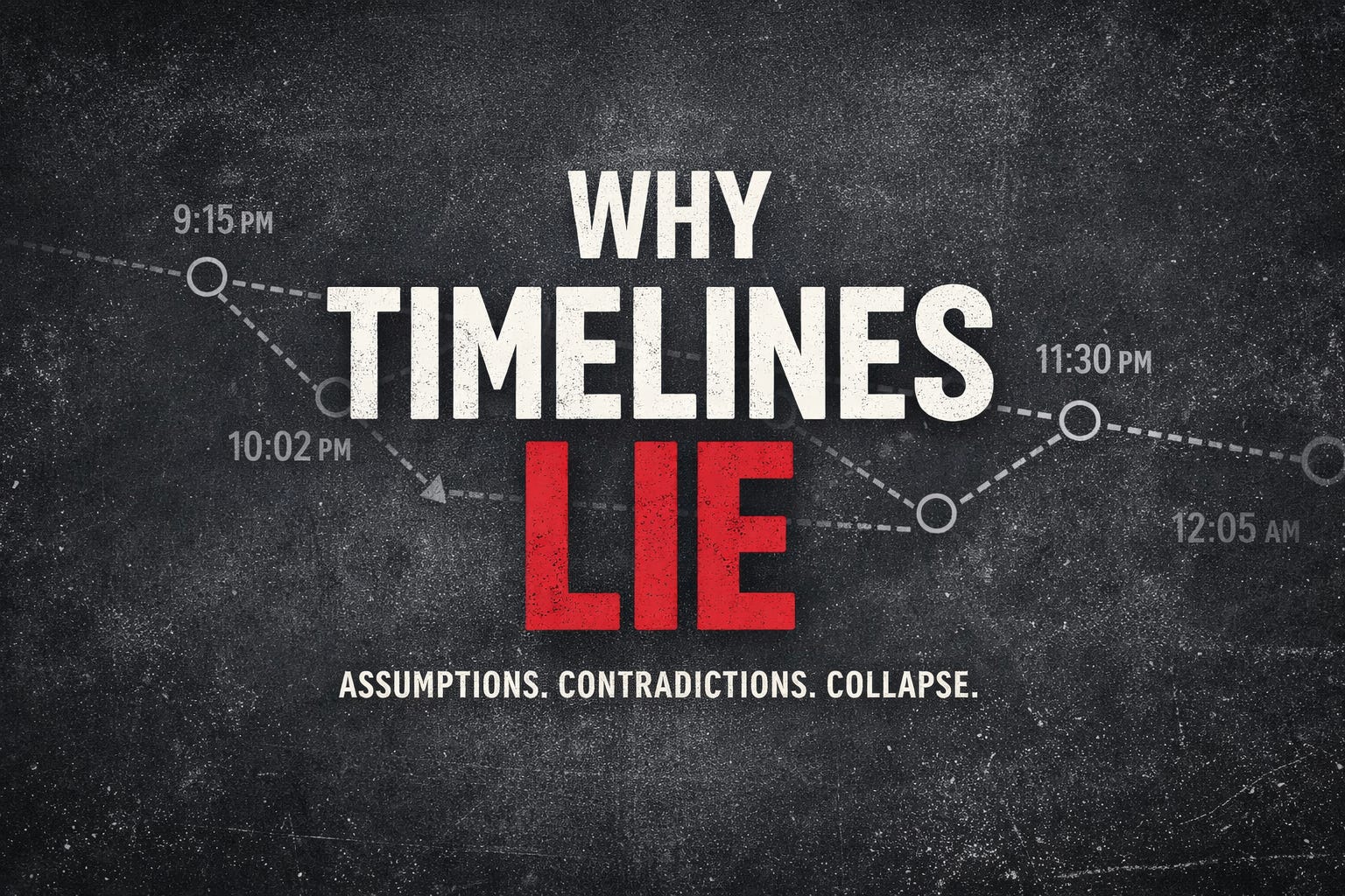 Why Timelines Lie - by Morgan Wright - Crime: Reconstructed