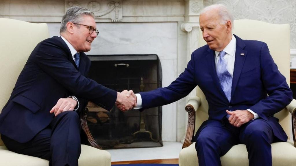 Starmer meets Biden on Nato sidelines as Democratic pressure increases -  BBC News