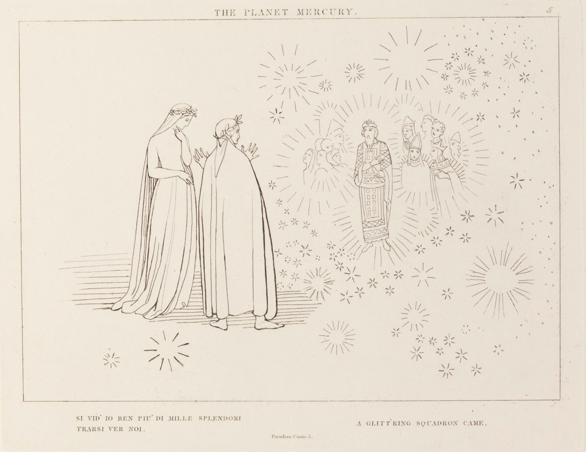 John Flaxman RA, 'The Planet Mercury' (from The Divine Comedy, Paradise )