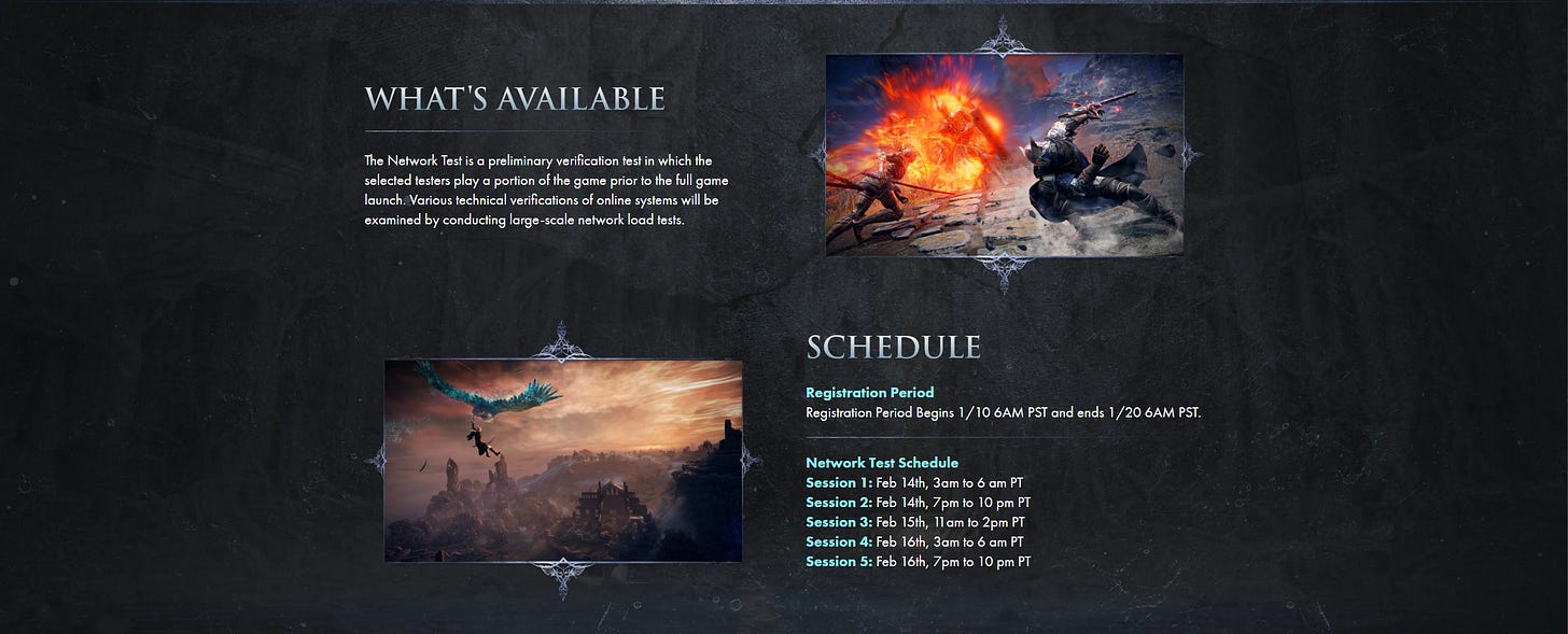 Information about Elden Ring Nightreign's Network Test Schedule